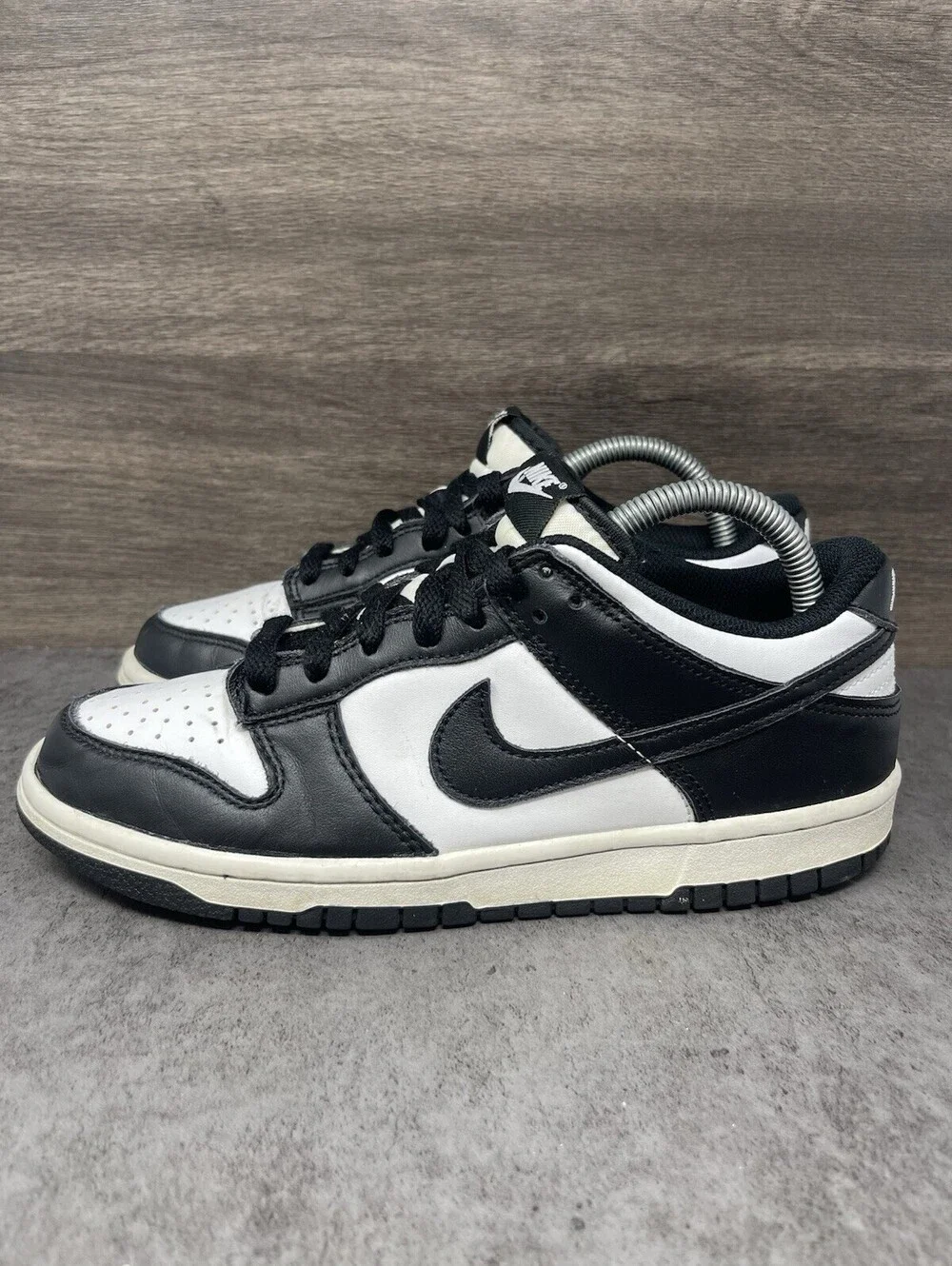 Nike Dunk Low Panda Sneakers Kids Size 6.5Y Black White Athletic Trainer
